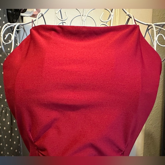 Vintage 90s Express Classic Deep Red Strappy Tank Top - Picture 2 of 7